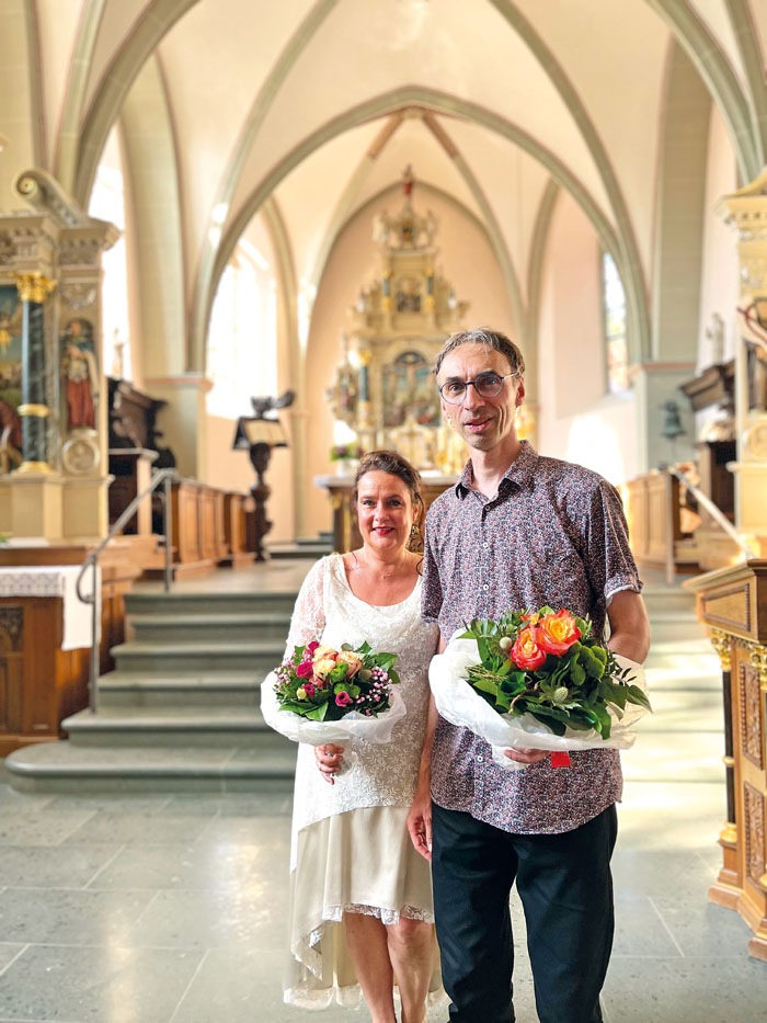 Die Sopranistin Nicole Schipplick und Organist Klaus Tegeler nach dem Konzert in der Klosterkirche. Foto: privat 