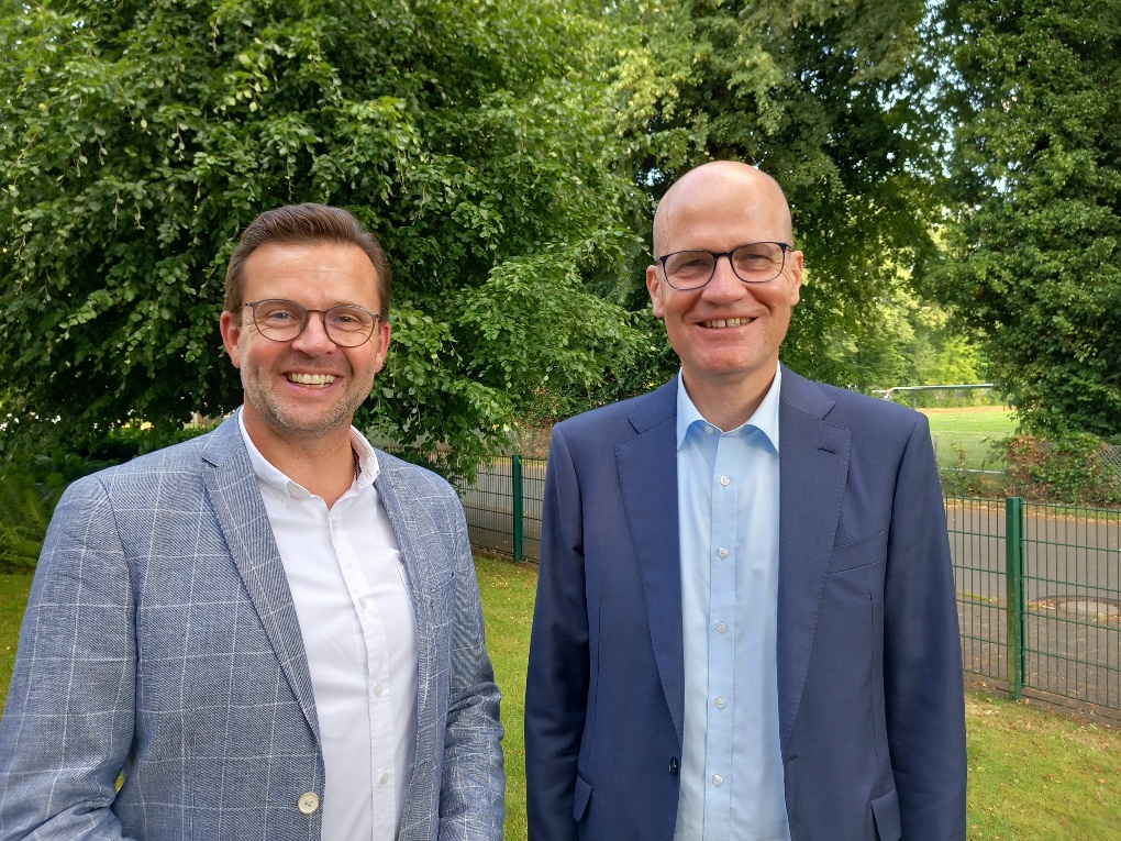 Ralph Brinkhaus (r.) und CDU- Kreisvorsitzender Raphael Tigges.