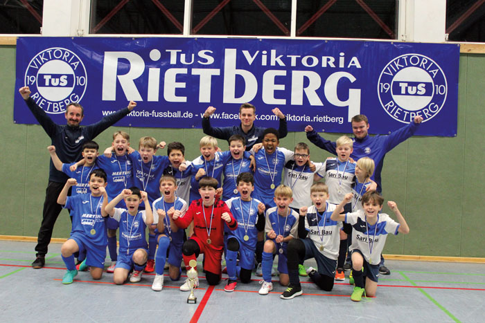 Die U11-Kicker des TuS Viktoria Rietberg erzielten im Turnierverlauf drei Tore.
