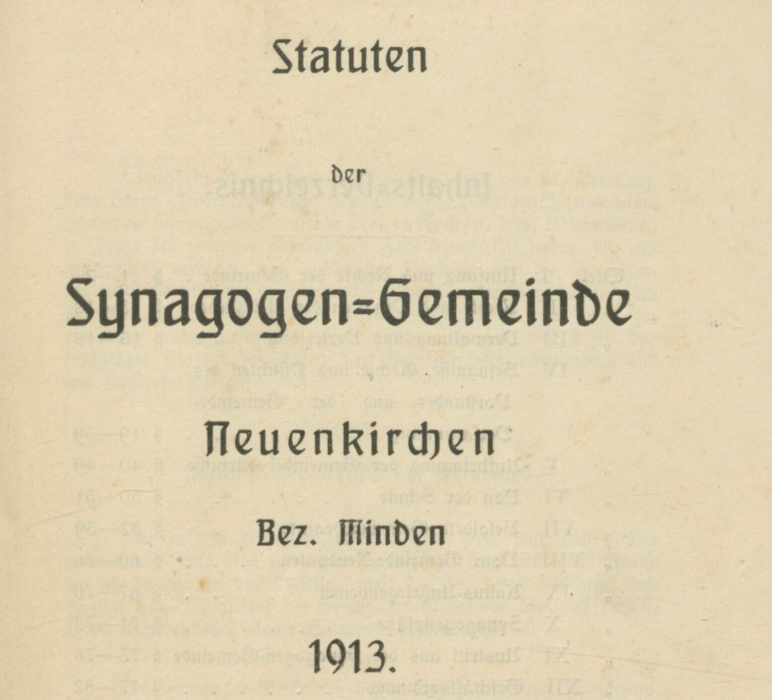 Synagogenordnungen, wie hier aus Rietberg-Neuenkirchen, gehören zu den wichtigsten Quellen zum jüdischen Gemeindeleben im K
