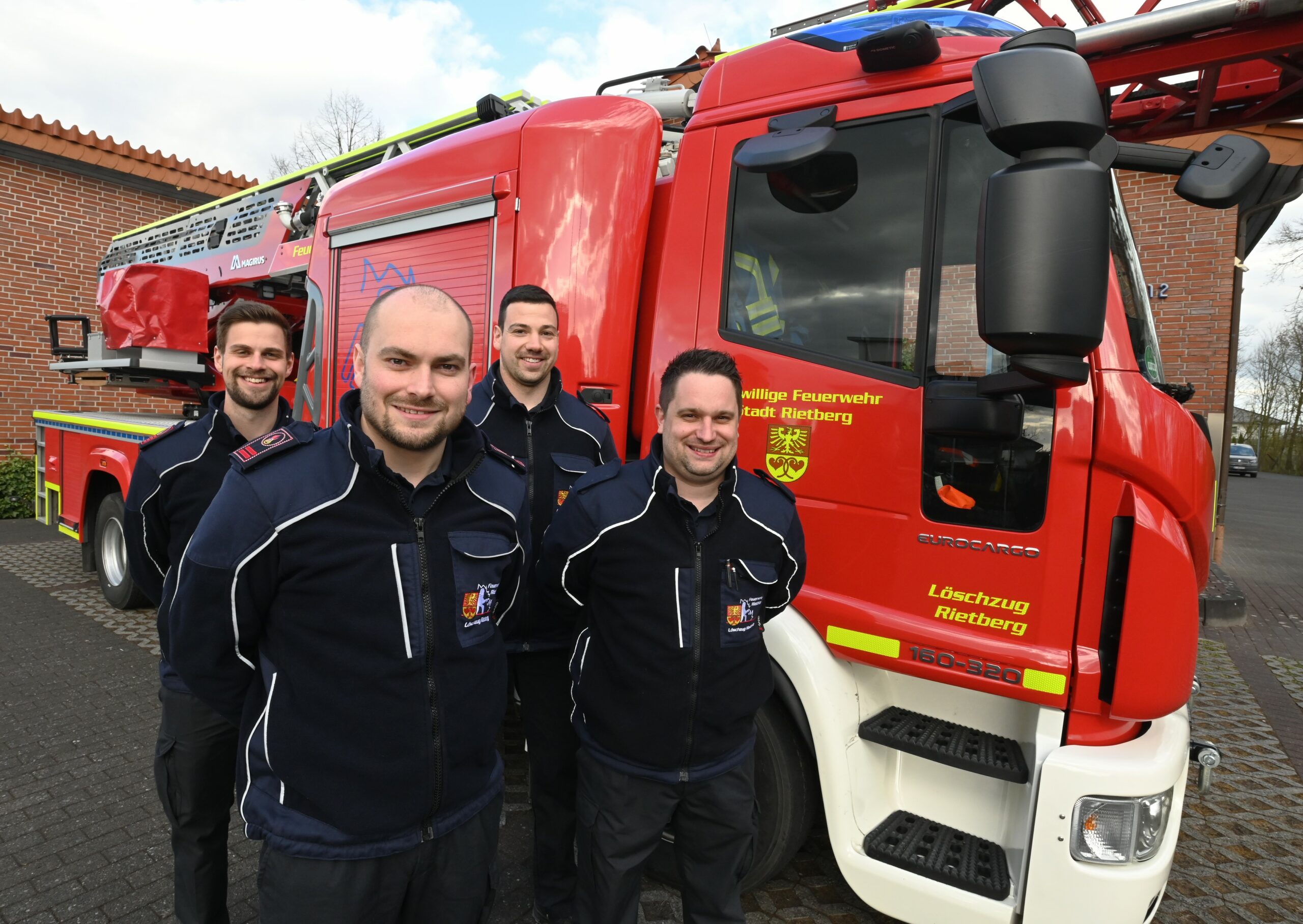 Das neue Leitungsteam der Jugendfeuerwehr Rietberg. (Foto: Pfaff)