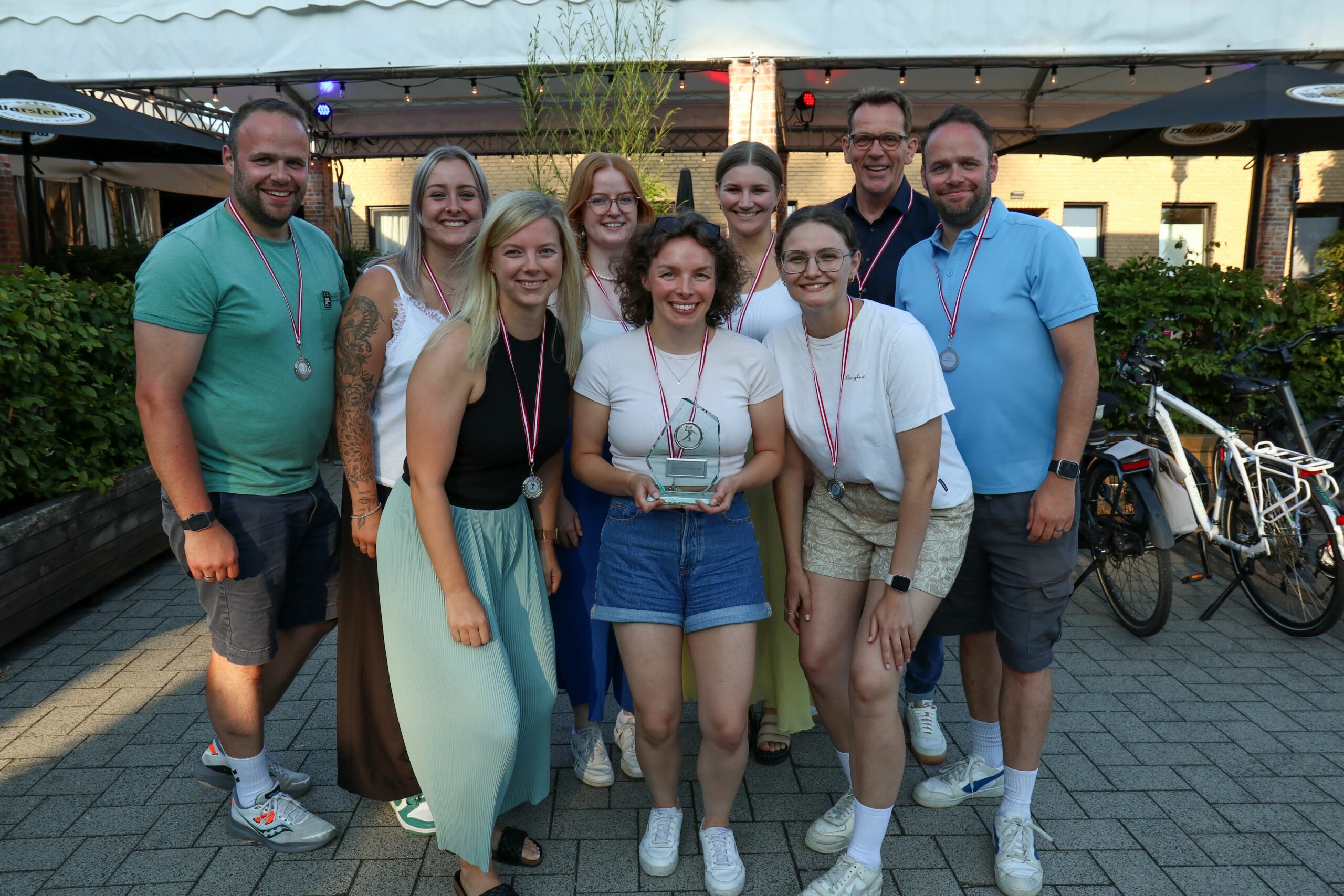 Mannschaft des Jahres RW Mastholte: Dominik Brand, Ina Wiesemann, Denise Hollenhorst, Marie Sonntag, Benita Fortmeier, Jenny 